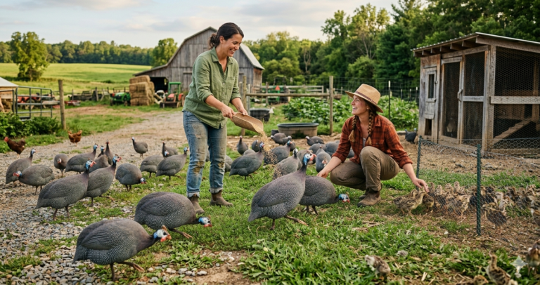 Helmeted Guineafowl: Care Guide, Eggs, Noise, and Farm Benefits