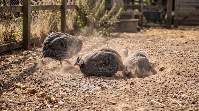 Guinea Fowl Dust Bath: Why They Do It and How to Provide One